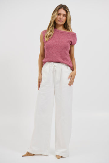 Kaisha Crop Knit Wine