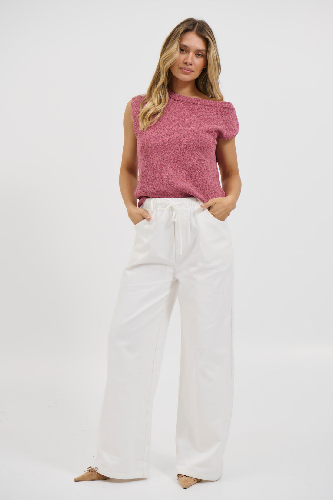 Kaisha Crop Knit Wine