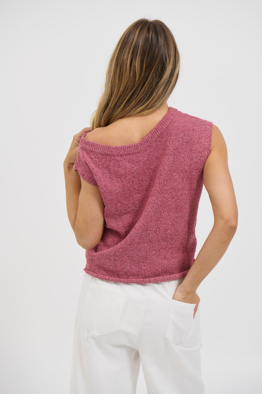 Kaisha Crop Knit Wine