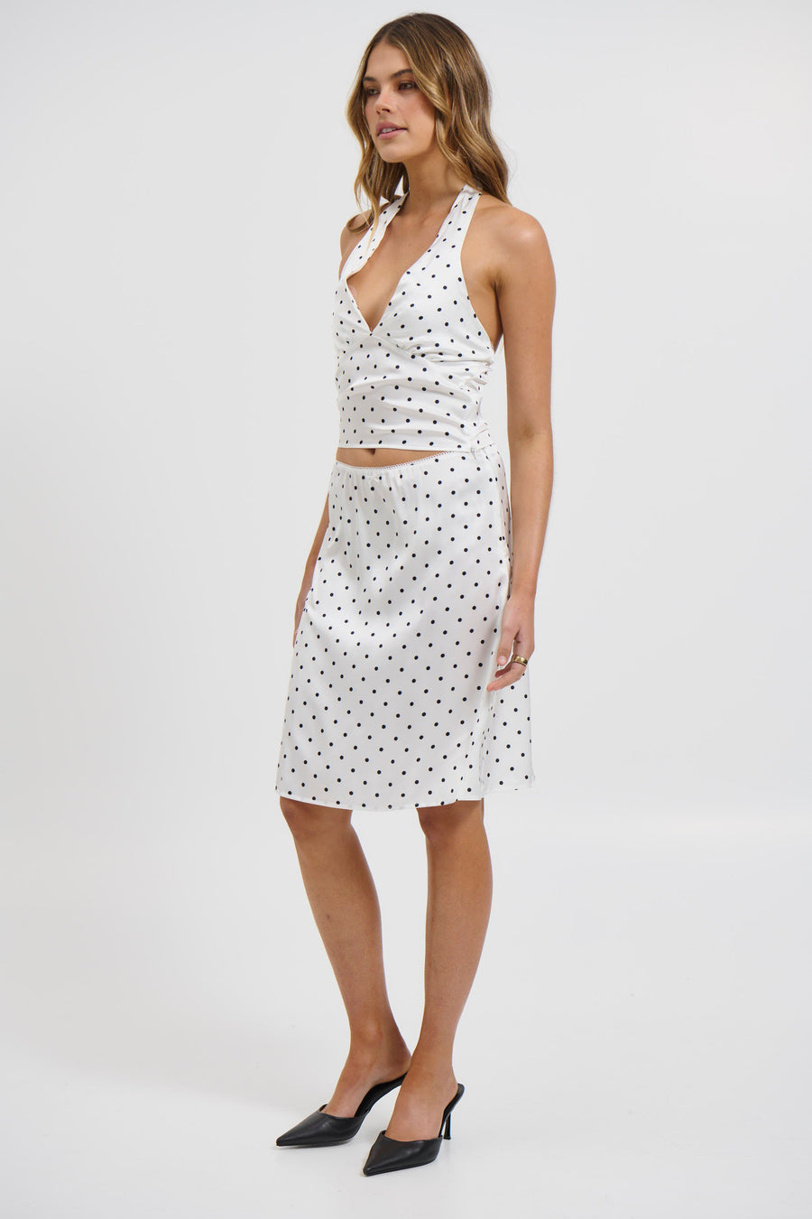 Provence Polka Dot Set White