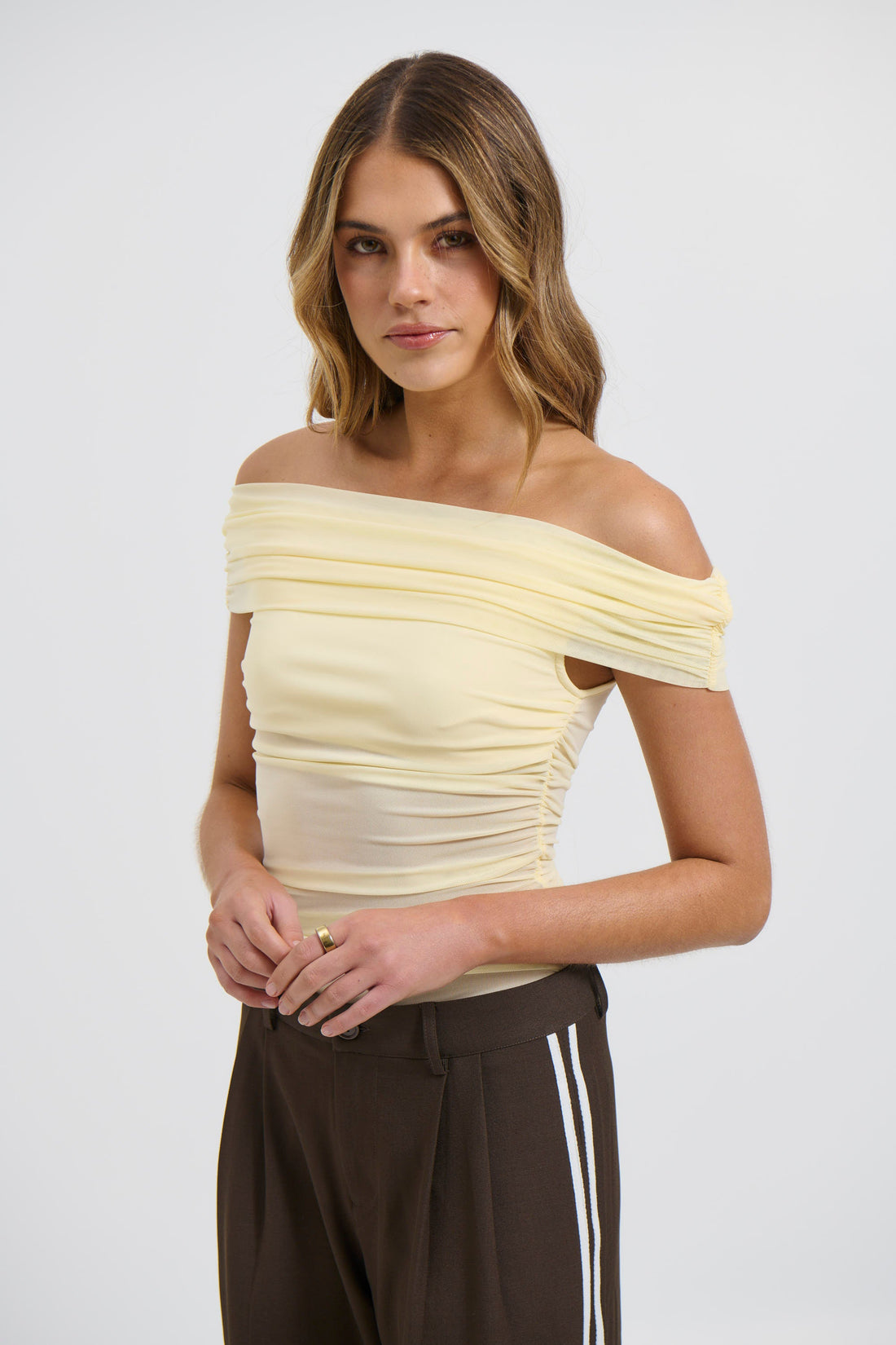Penny Mesh Bodysuit Lemon