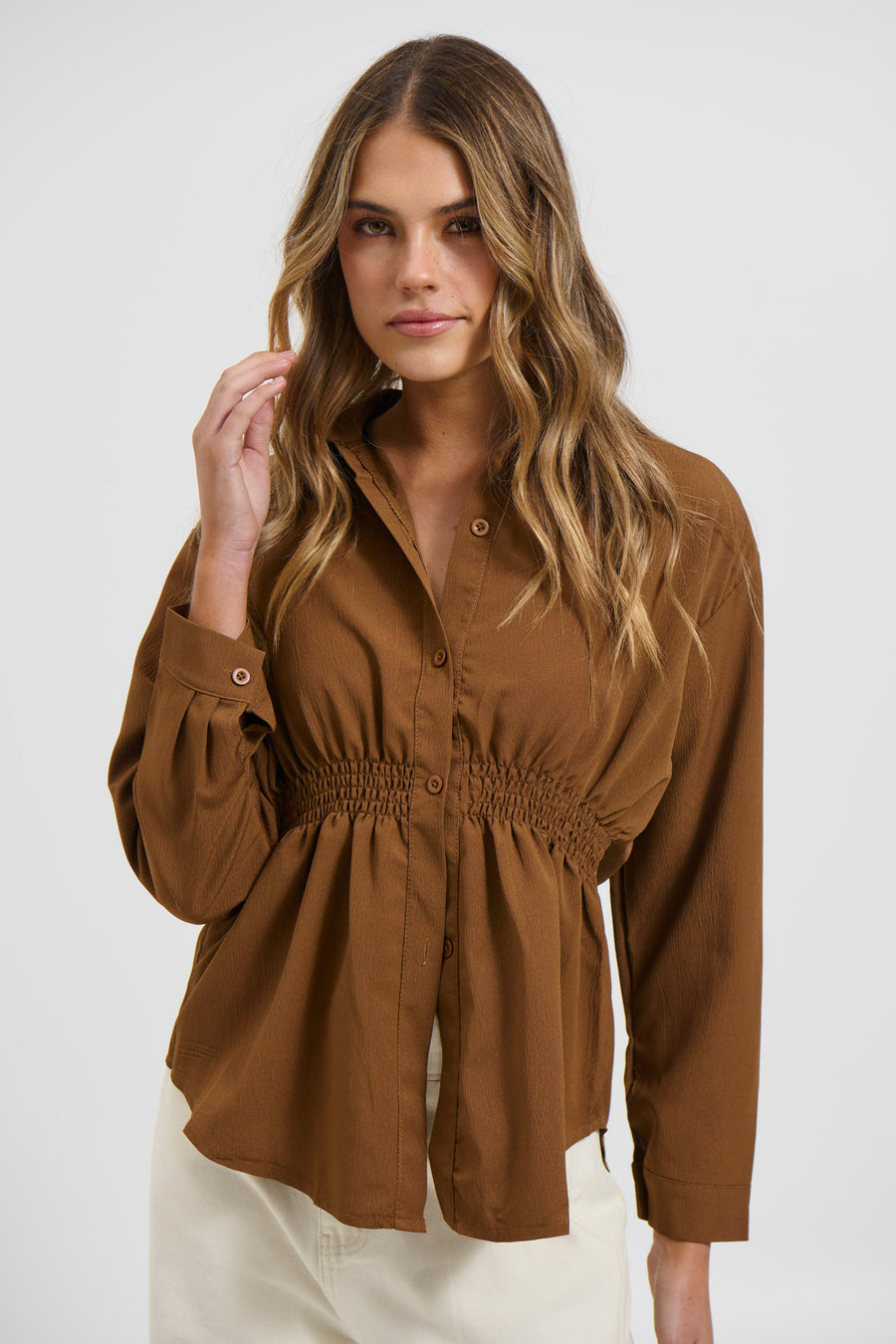 Layla Shirt Chocolate
