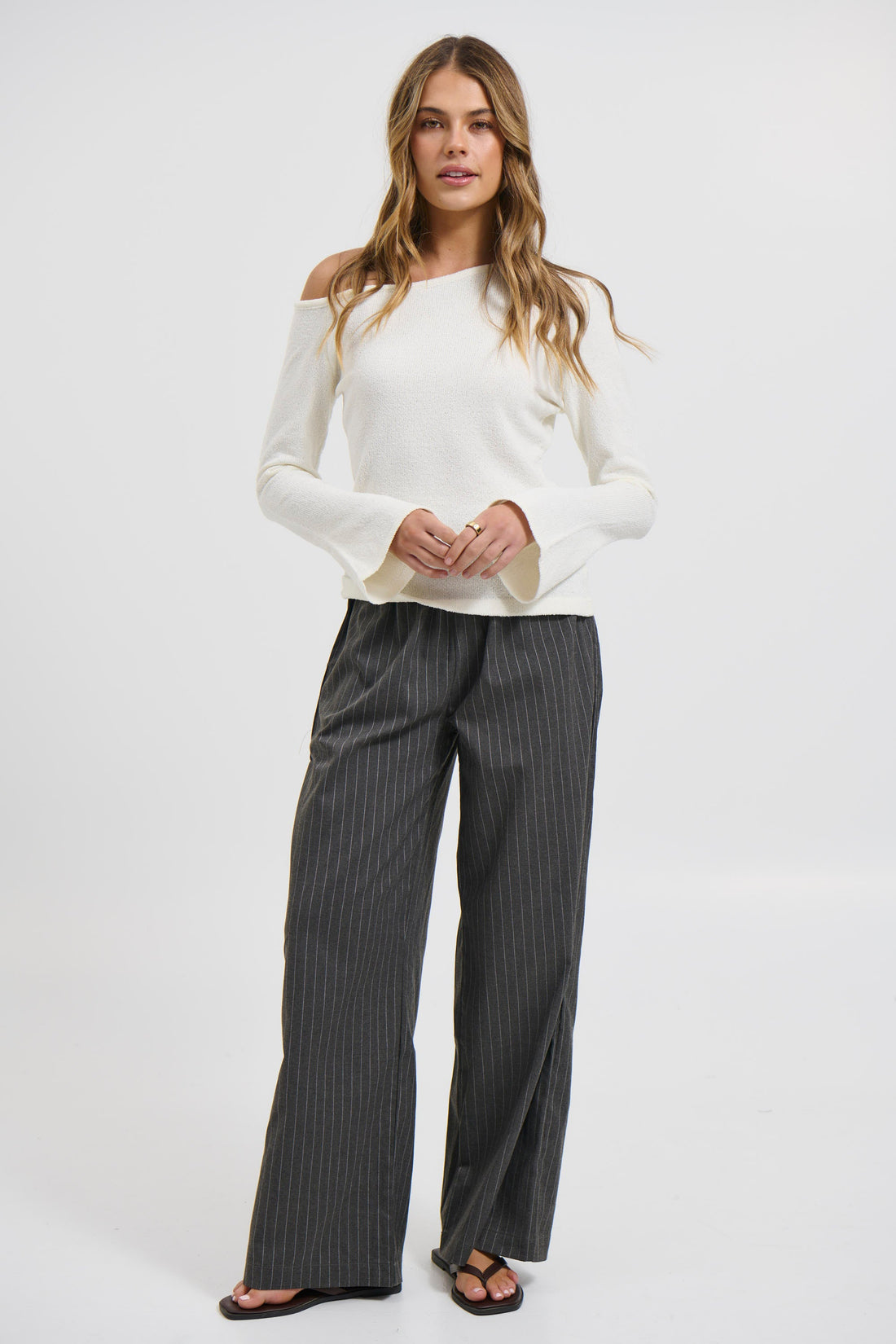 Hannah Long Sleeve Top Ivory