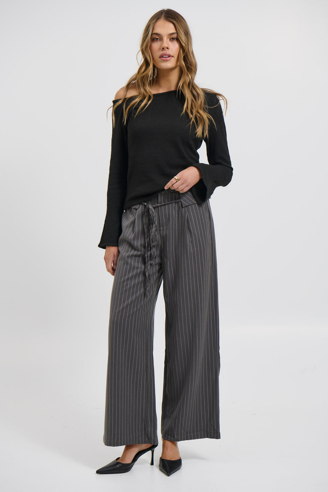 Hannah Long Sleeve Top Black