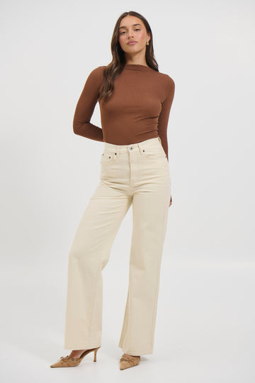 Katya Long Sleeve Top Mocha