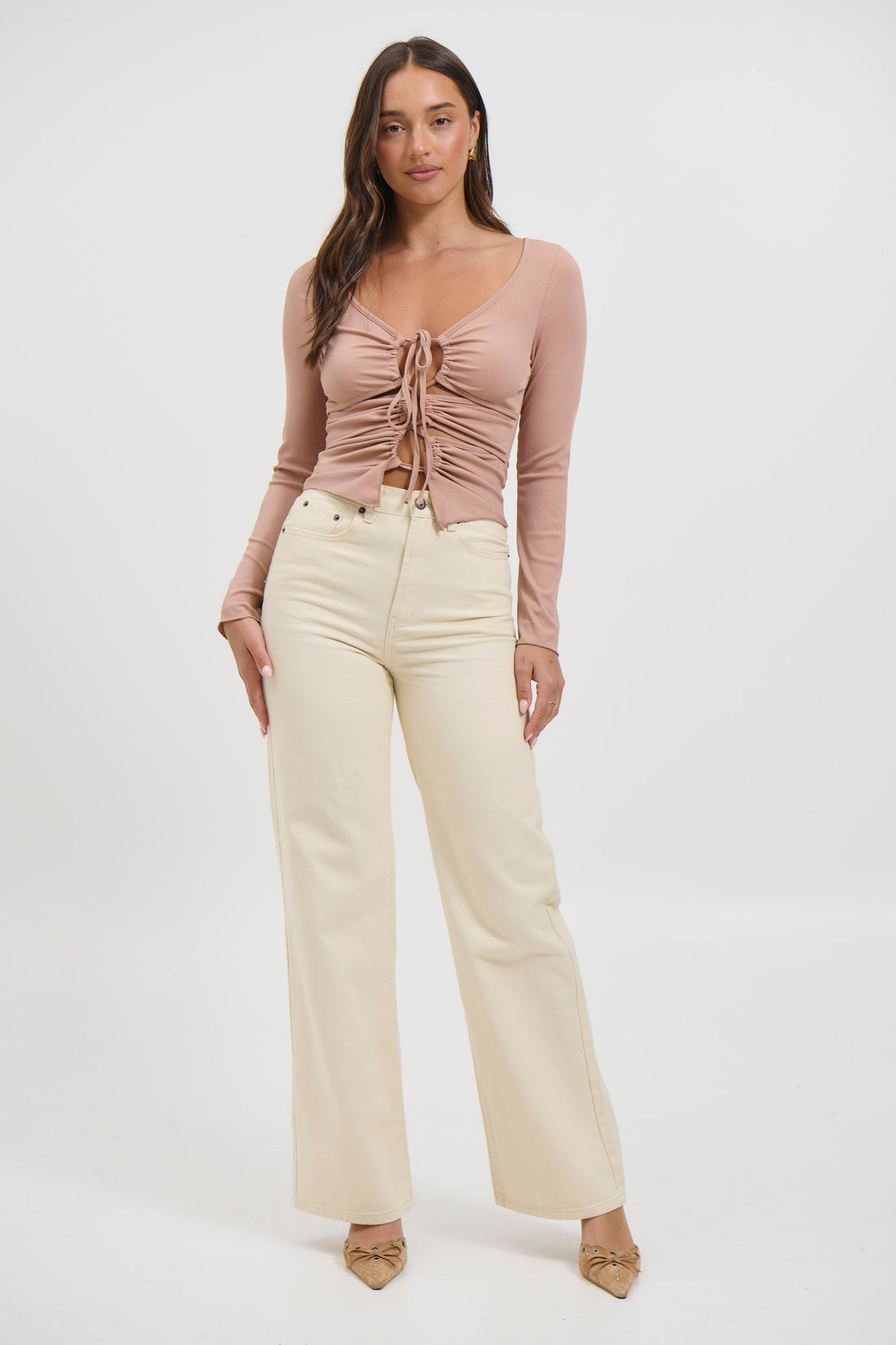 Miles Long Sleeve Top Mushroom