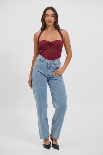 Lora Halter Top Wine