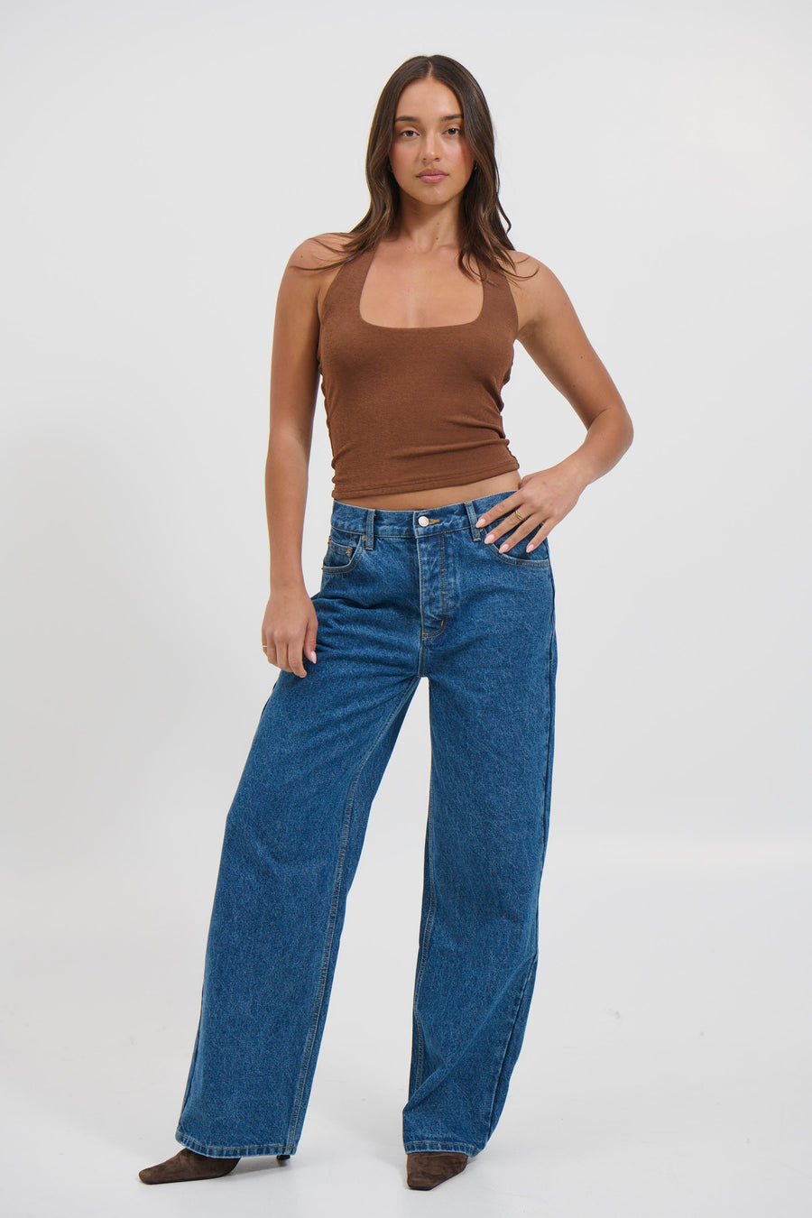 Katya Halterneck Top Mocha