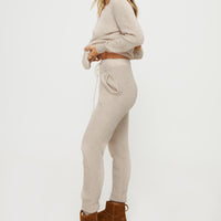 Abrams Rib Knit Pant Beige