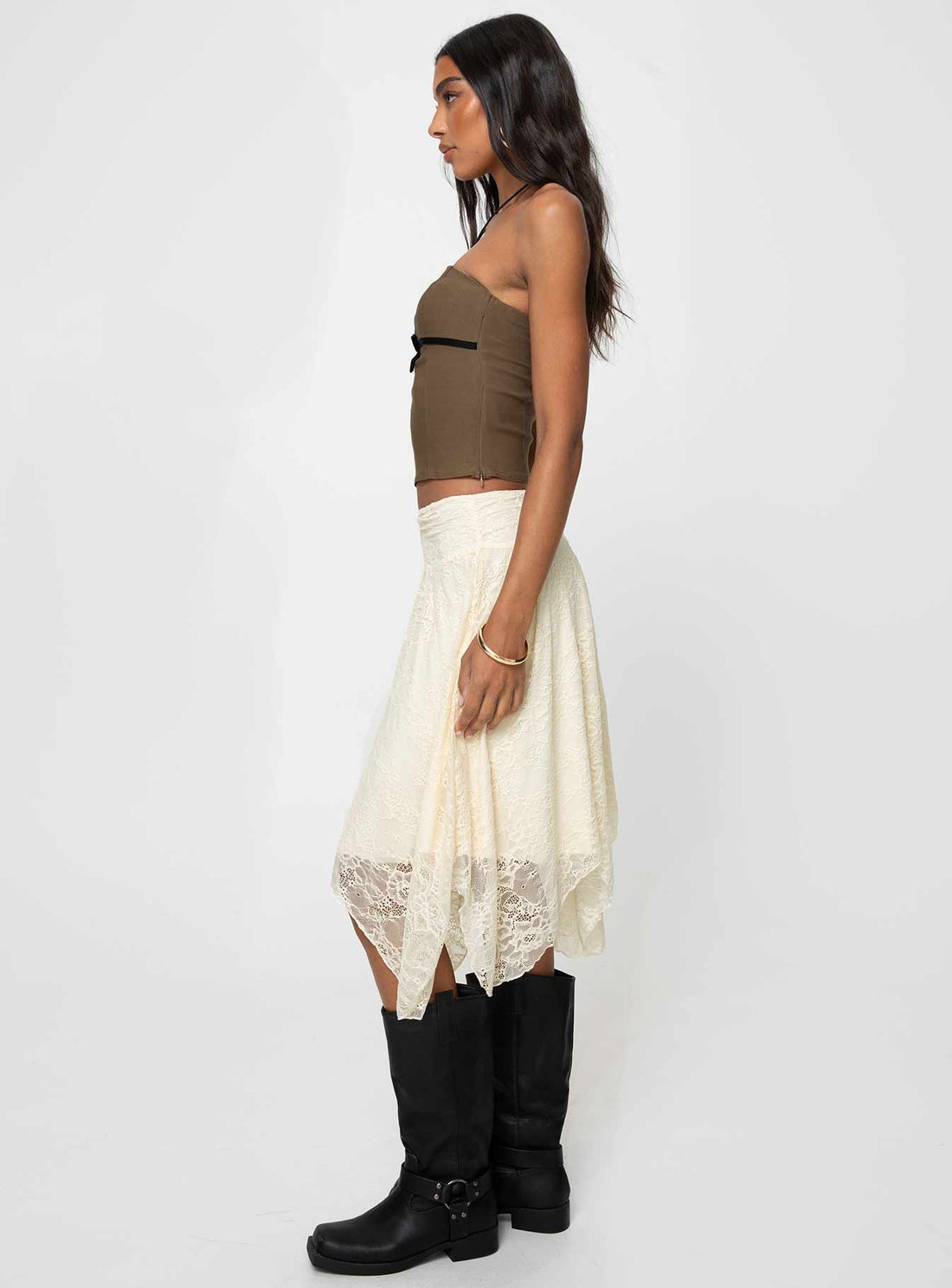Enslee Midi Skirt Cream