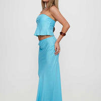 Lucelia Maxi Skirt Aqua