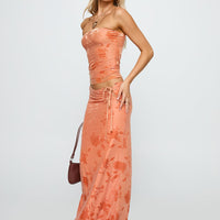 Mikah Maxi Skirt Orange