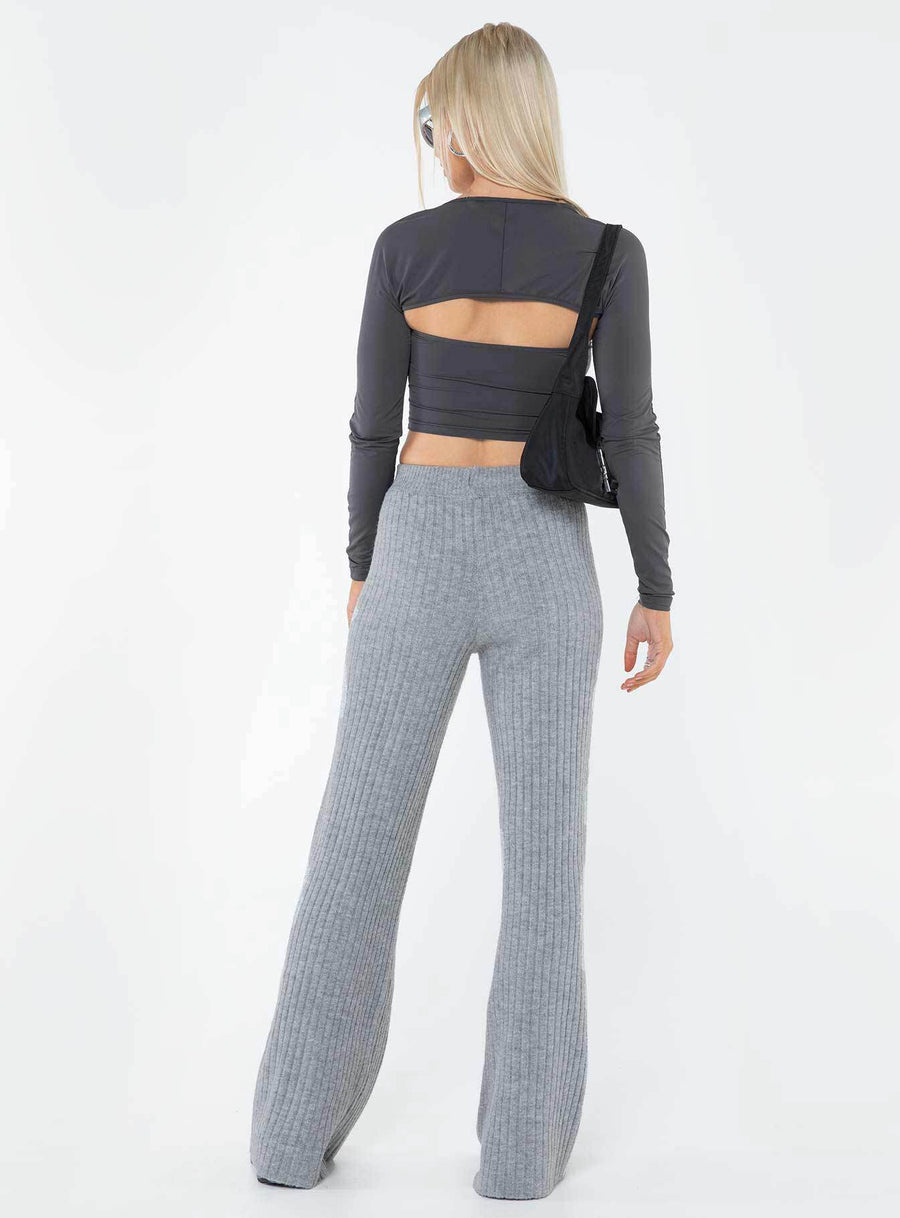 Montana Knit Pants Grey Marle