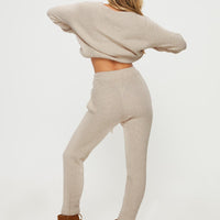 Abrams Rib Knit Pant Beige