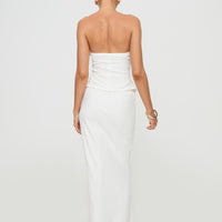 Mercer Linen Blend Maxi Skirt White