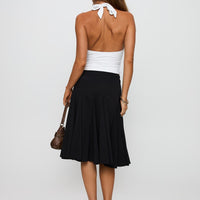 Agnette Low Rise Midi Skirt Black