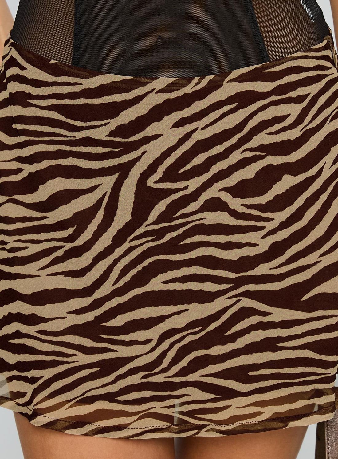 Feed The Soul Mini Skirt Brown / Zebra