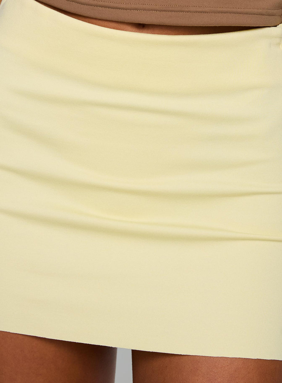 Karley Low Waist Mini Skirt Lemon