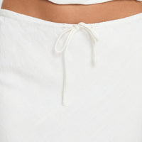 Mercer Linen Blend Maxi Skirt White