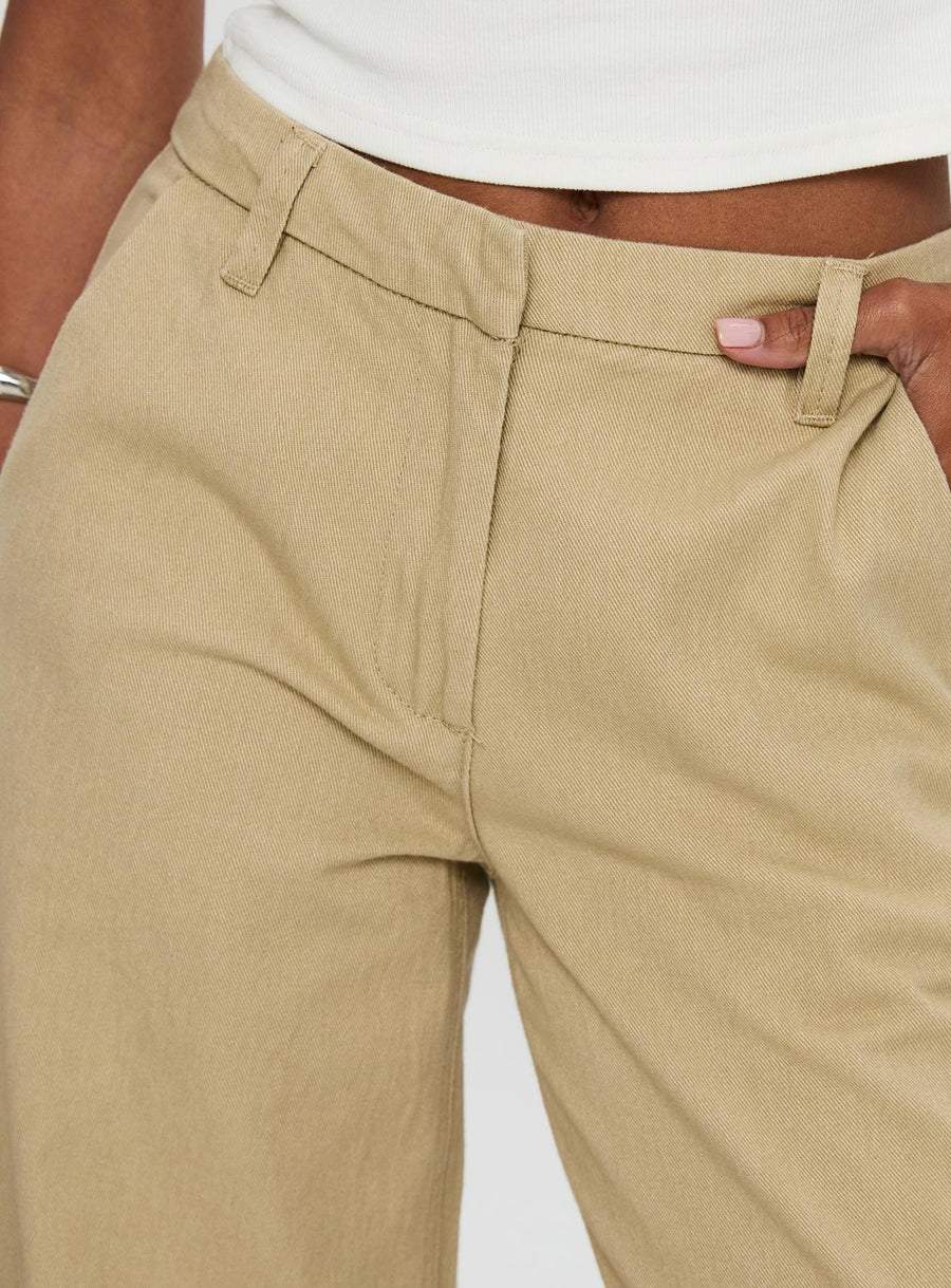Latitude High Rise Wide Leg Pants Beige