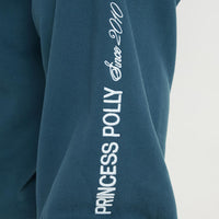 Princess Polly Track Pants Block / Cursive Text Slate Curve