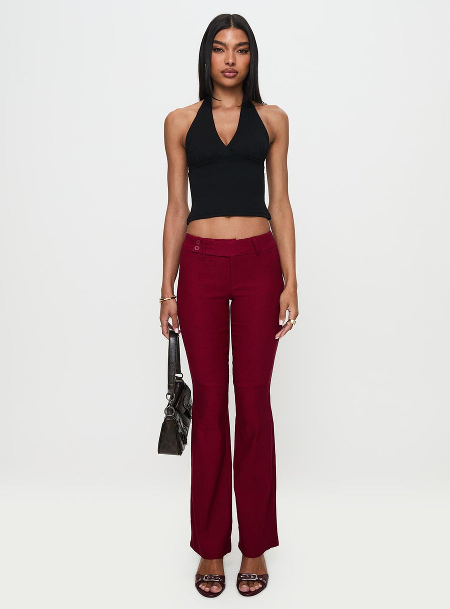 Kinkirk Flared Pants Burgundy