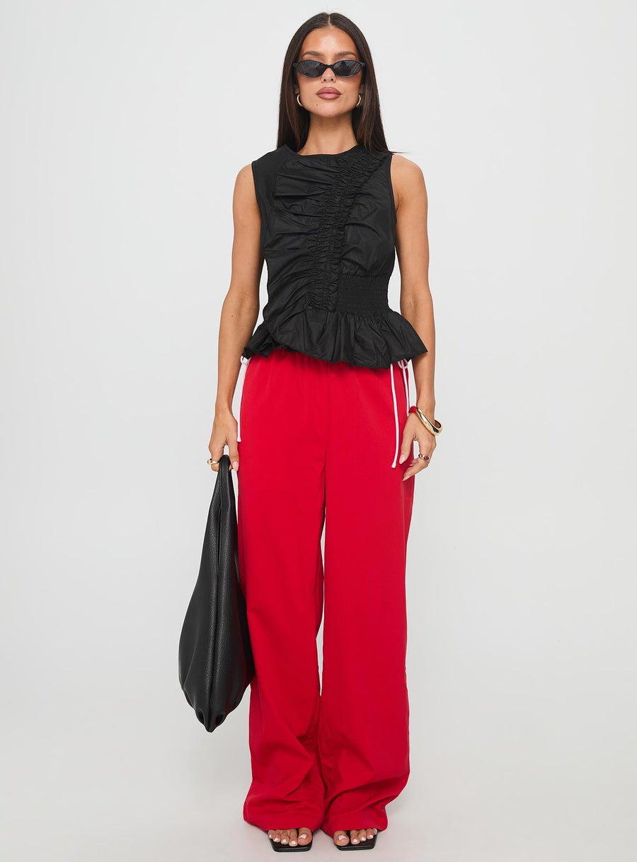 Sweet As Sugar Bow Pants Red / Pink