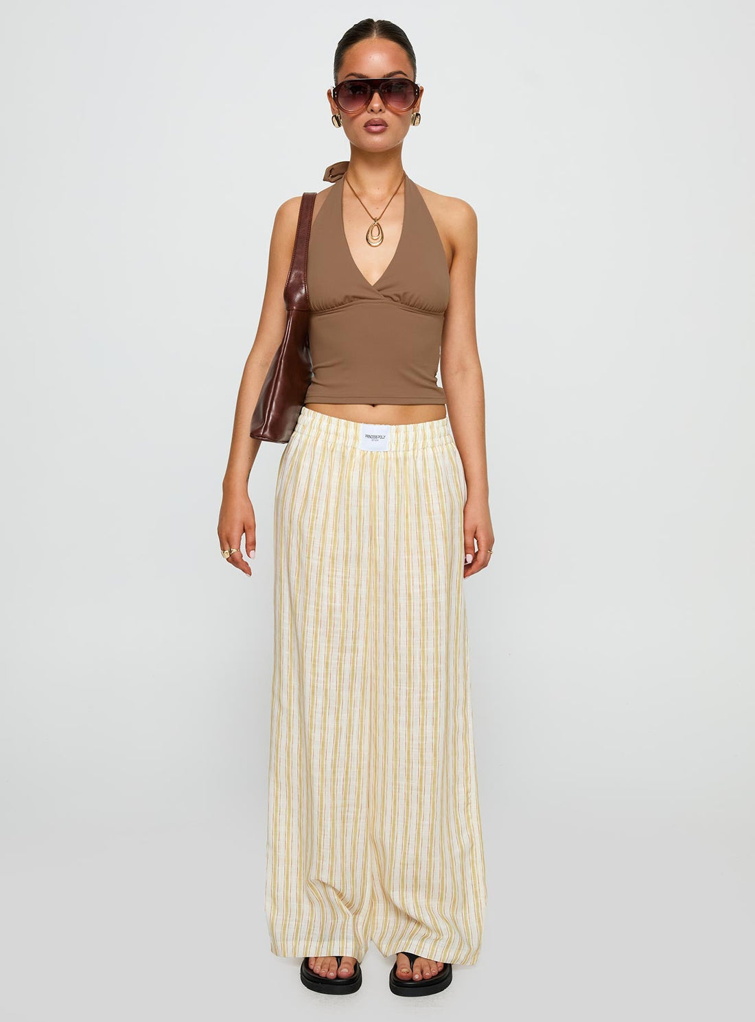 Beach House Pants Yellow Stripe
