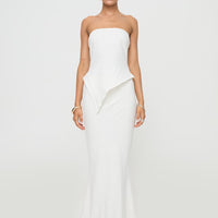 Mercer Linen Blend Maxi Skirt White