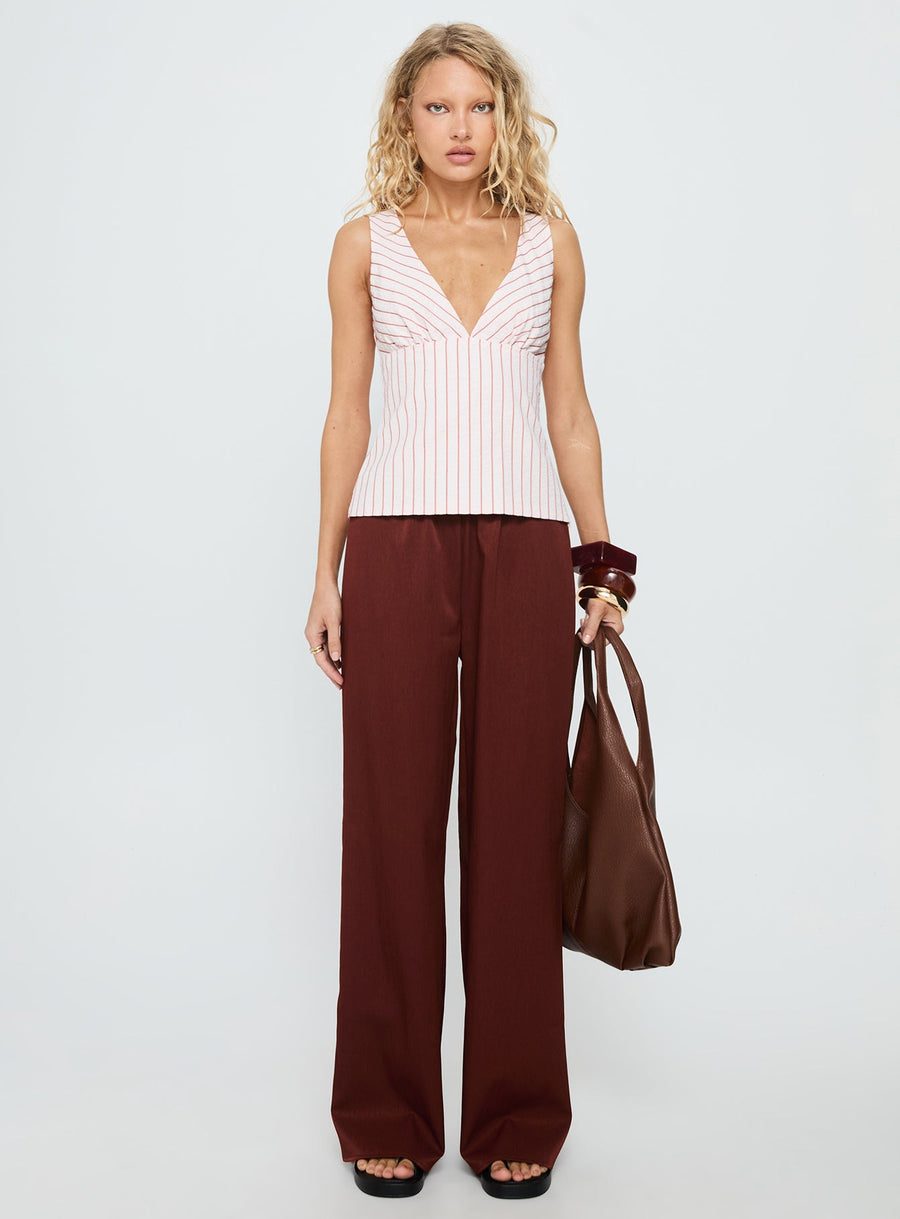 Dorie Straight Leg Pants Chocolate