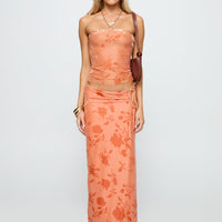 Mikah Maxi Skirt Orange