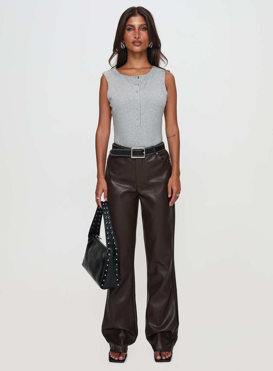 Nolene Low Rise Pants Chocolate