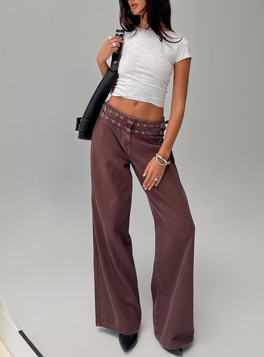 Baccarat Belted Pant Chocolate