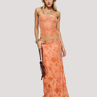 Mikah Maxi Skirt Orange