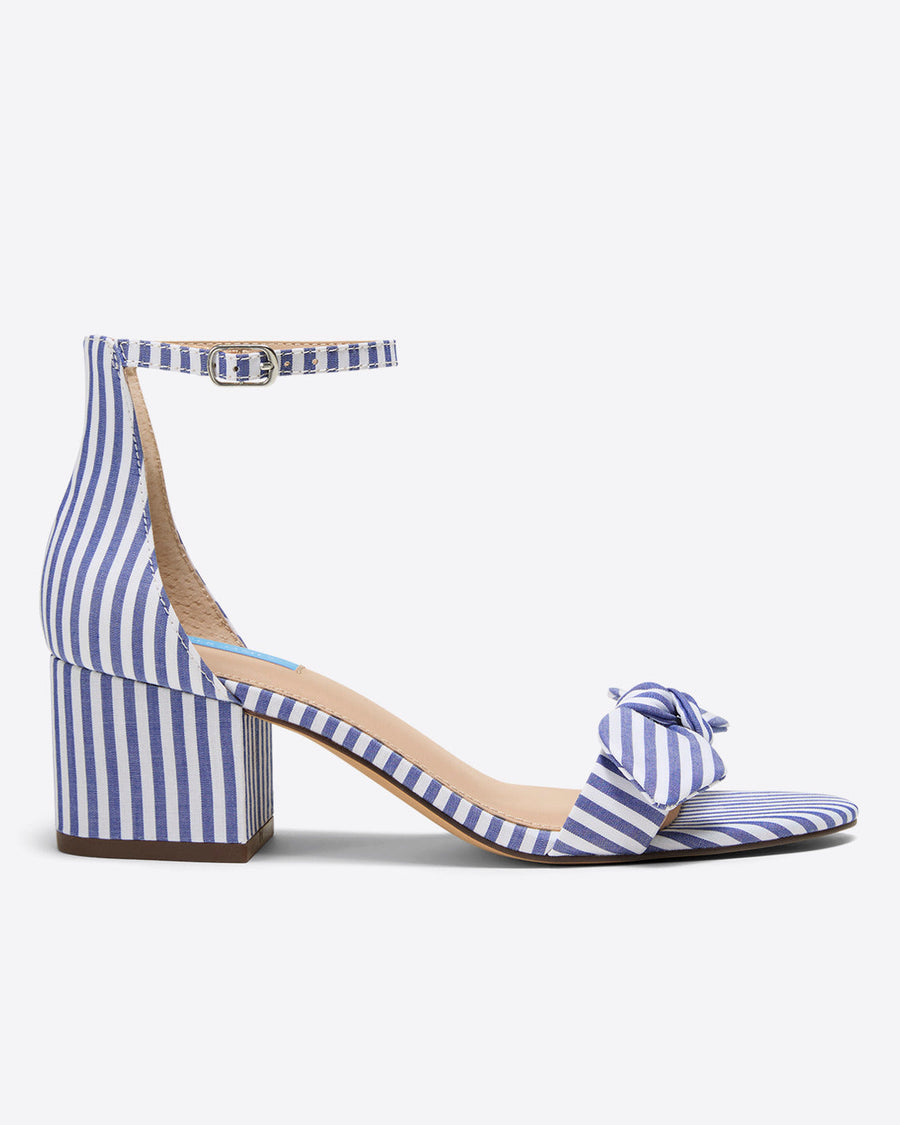 Preston Sandal in Blue & White Stripe