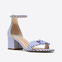 Preston Sandal in Blue & White Stripe