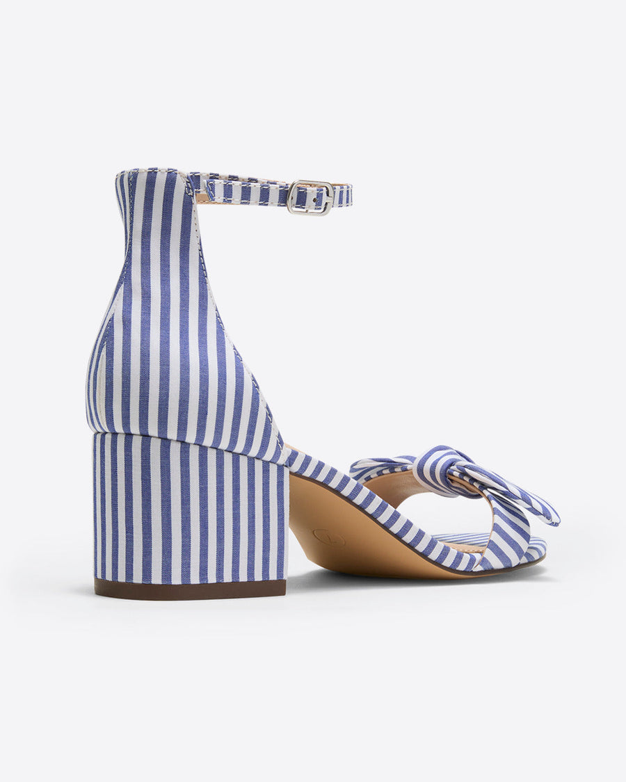 Preston Sandal in Blue & White Stripe