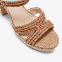 Rattan Strappy Heel