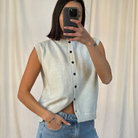 Kendal Knitted Vest Light Grey
