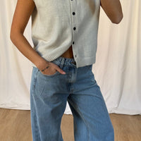 Kendal Knitted Vest Light Grey