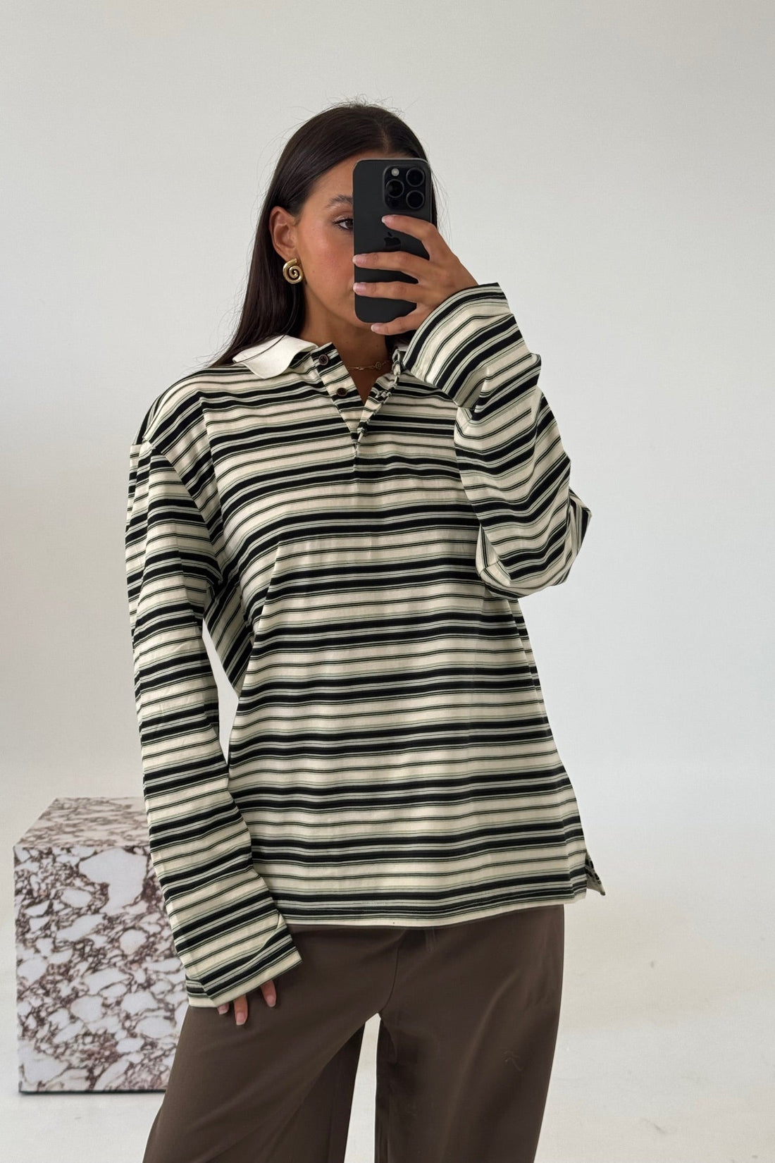 Arna Rugby Sweater Beige