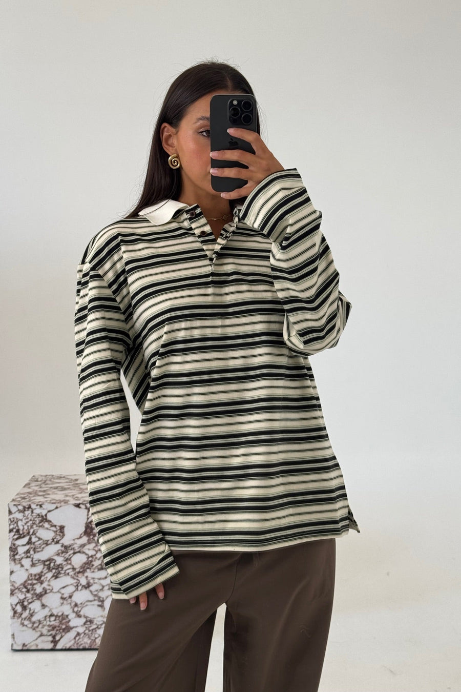Arna Rugby Sweater Beige