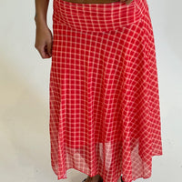 Adeline Midi Skirt Red