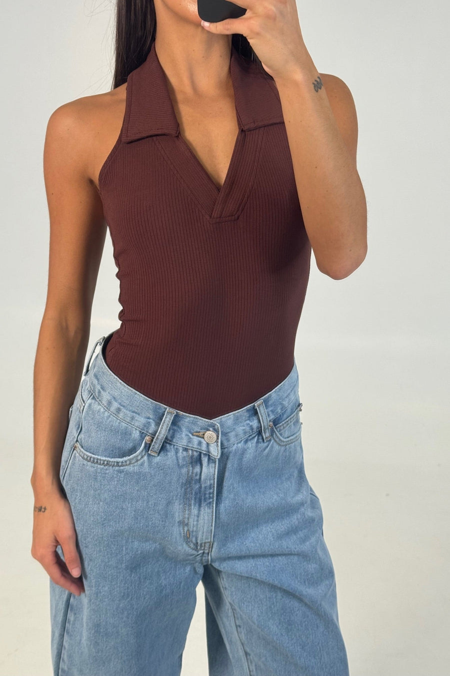 Elio Bodysuit Chocolate