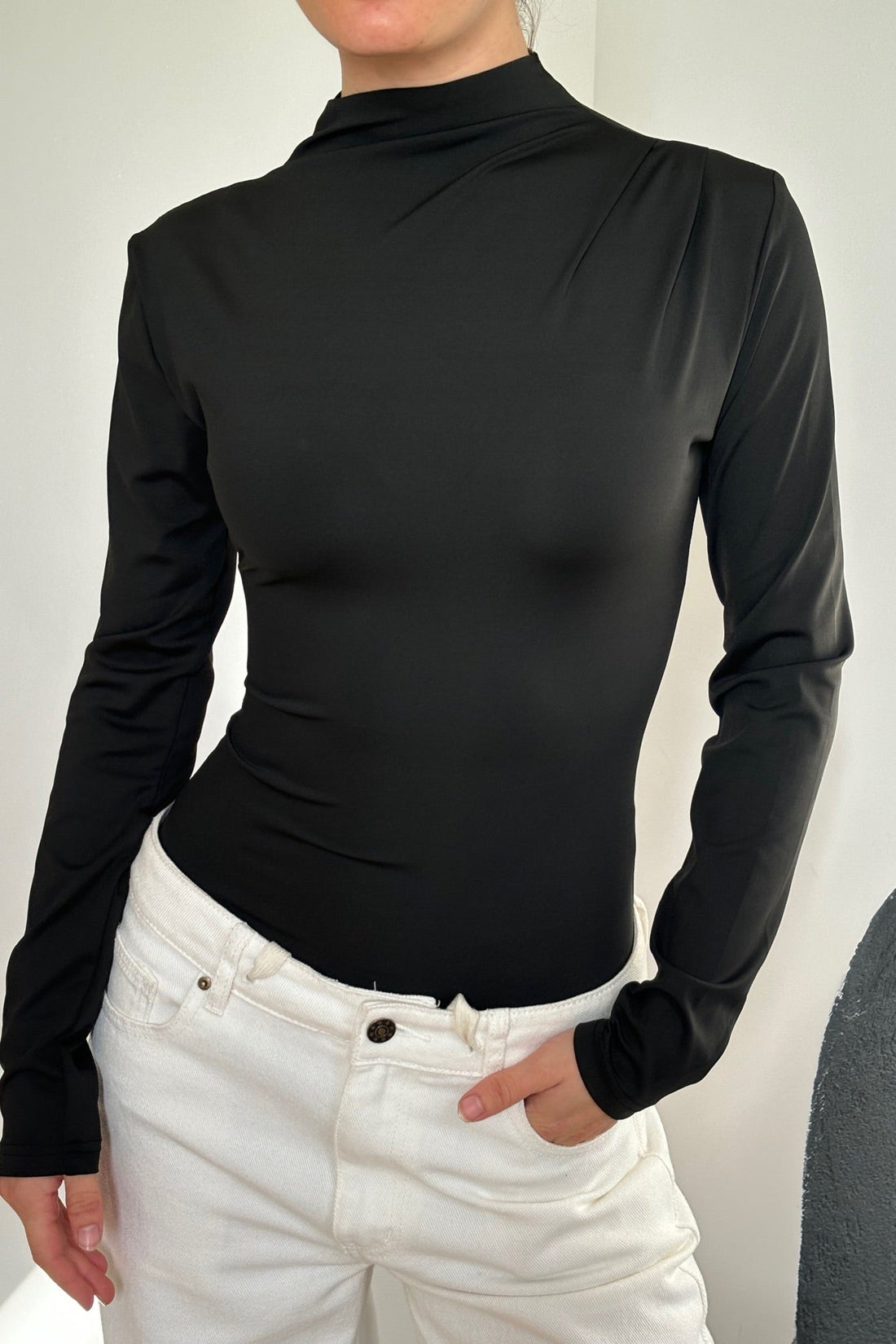 Kai Long Sleeve Bodysuit Black