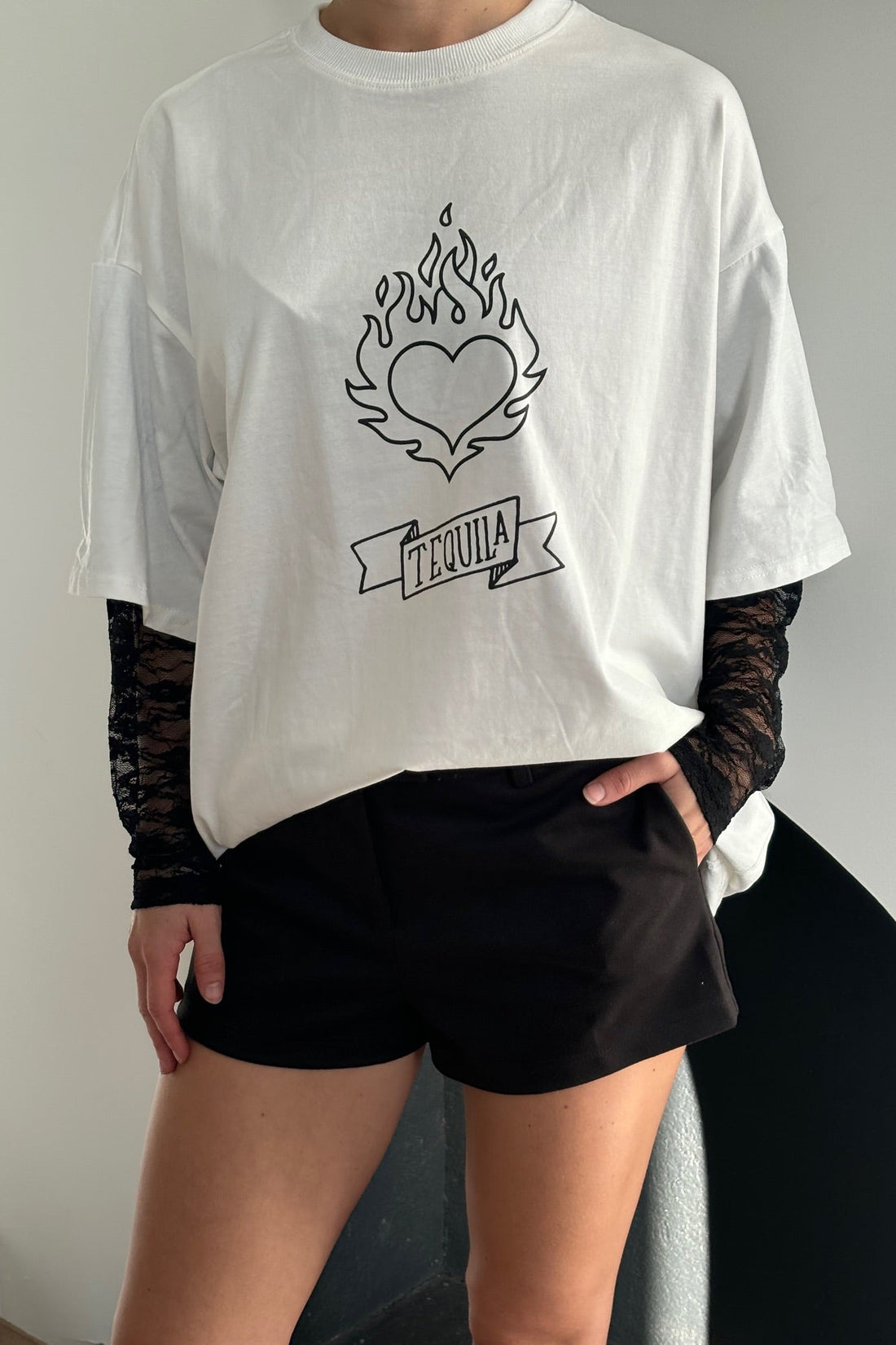 Tequila Lace Tee White