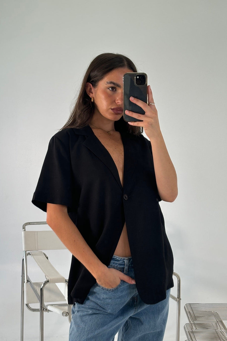 Karla Short Sleeve Shirt Black