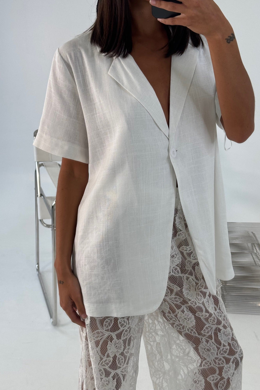 Karla Short Sleeve Shirt White