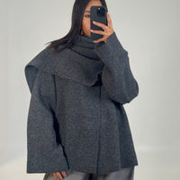 Abella Scarf Jacket Grey