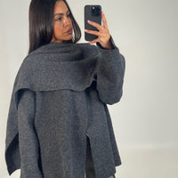 Abella Scarf Jacket Grey
